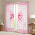 thumbnail image 2 of Manfei Initial A Letter Blackout Curtains Set of 2 (52x84 Each), Cartoon Dreamy Bowknot Window Curtains, Girly Pink Buffalo Plaid Curtains and Drapes, Curtains Blackout Room Decor, 2 of 6
