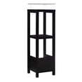 thumbnail image 3 of Linon Hoover Tall Storage Cabinet, Black, 1 Drawer, 3 Shelves, 3 of 14