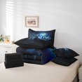 thumbnail image 6 of Manfei Moon Mountain 7 Pieces Full Size Bedding Sets,Natural Wolf Full Size Bed in a Bag,Blue,Black Reversible, 6 of 7