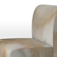 thumbnail image 3 of Designart "Golden On Beige Marble Liquid Ink Art" Upholstered Modern Accent Chair and Arm Chair, 3 of 5