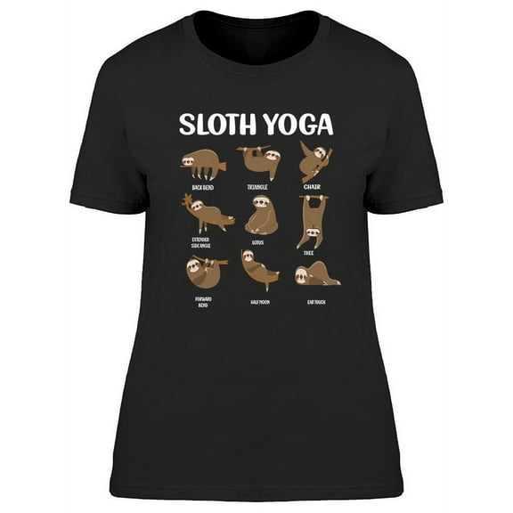 Sloth Yoga T-Shirt Women -Image by Shutterstock, Female 3X-Large