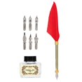 thumbnail image 2 of Tbest Feather Pen Set, Vintage Simple Style Feather Pen, For Christmas Birthday For Thanksgiving Days, 2 of 8