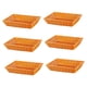 thumbnail image 1 of 6 cestas de pan de imitación de ratán, cestas tejidas, bandeja de frutas, cestas de comida rectangulares rústicas para exhibición de alimentos para 35x25x7cm, 1 of 8