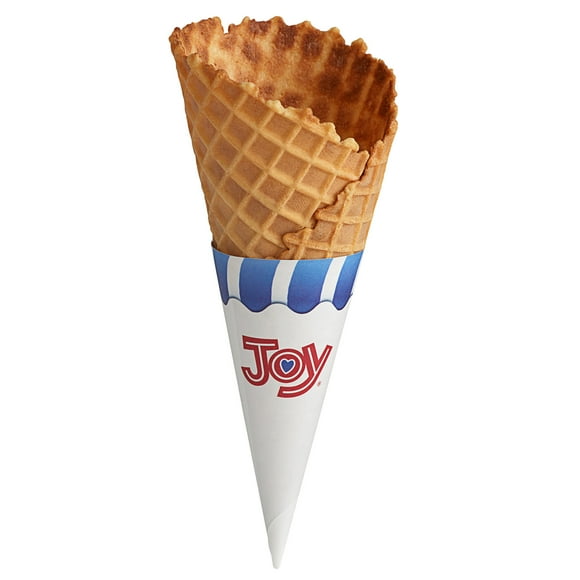 JOY Large Jacketed Waffle Cone - 180/Case