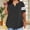 A-Black, variant on 4X Women's Plus Size Clothes Under $10 Fashionable And Loose V-Neck Blouse Casual Loose Short Sleeve Blouse Casual Tops