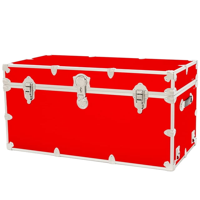 Rhino Trunk & Case TTG Coffre Armor - Rangement pour Collège, Maison et Bureau 36"x18"x18 Pouces (Rouge)