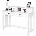 thumbnail image 1 of Costway Writing Desk Mission White Home Office Computer Desk 4 Drawer White, 1 of 10