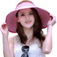 thumbnail image 5 of Women’s Summer Foldable Straw Sun Visor w/Cute Bowtie Comfortable Beach Cap, 5 of 5