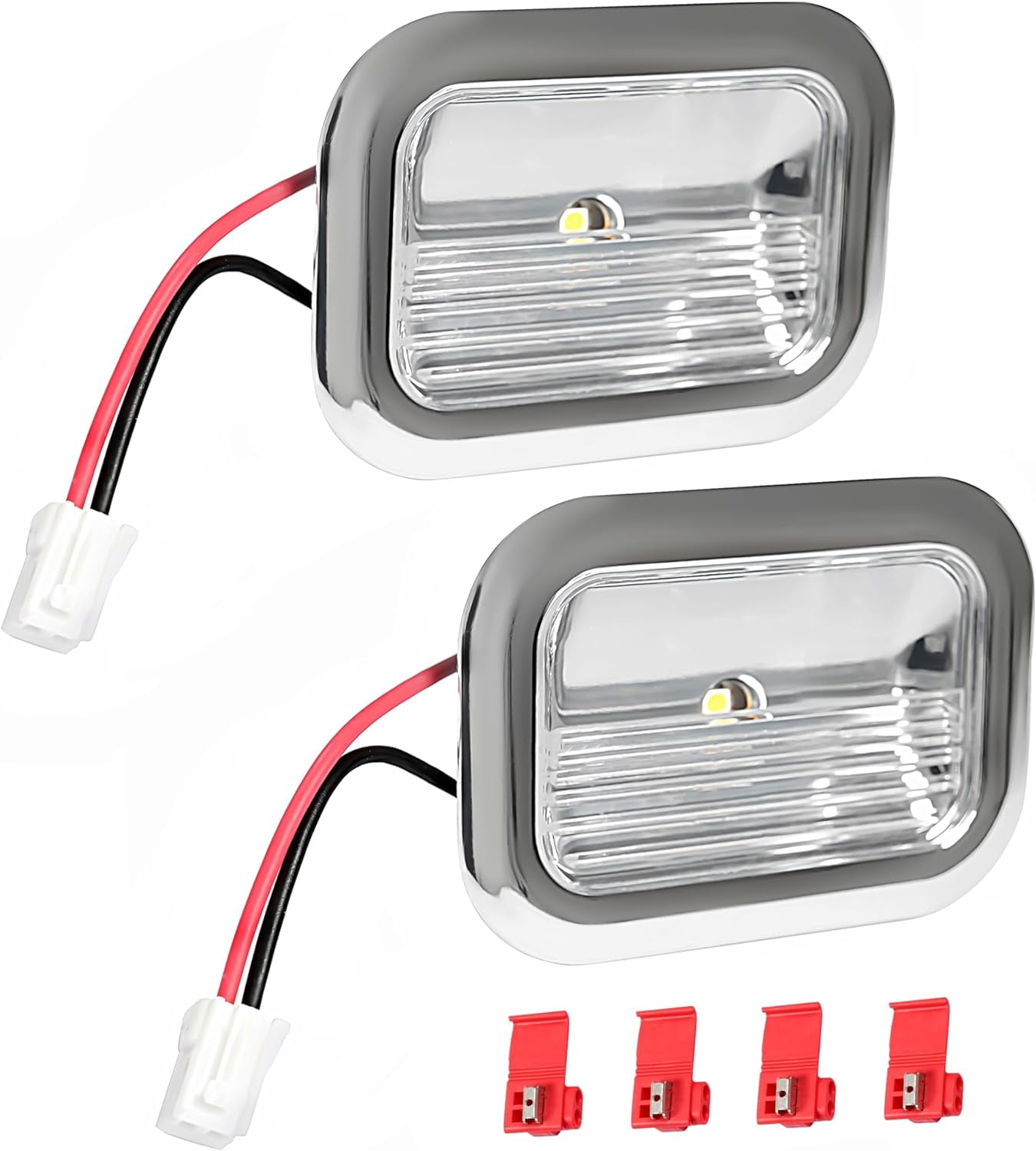 Kojem 2PCS Refrigerator LED Light Module for Whirlpool Kitchen Aid Jenn-Air W11462342 Chrome