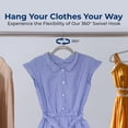 thumbnail image 6 of SereneLife 50 Pack Velvet Hangers - Non-Slip, 360 Swivel Hook - Ultra-Thin, Lightweight Velvet Hangers for Shirts, Sweaters, Hoodies, Kids Clothes & Dresses - Space-Saving, 6 of 7
