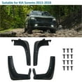 thumbnail image 2 of Custom No Drill Mud Flaps For KIA Sorento 2013-2018, Splash Guards Molded Front And Rear Set 4Pcs-Black, 2 of 5