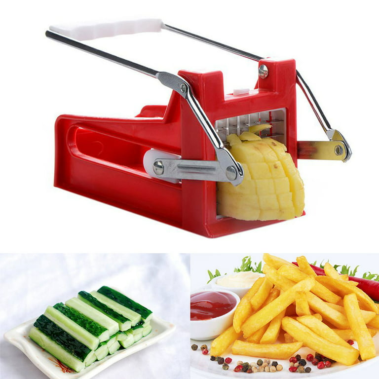 tooloflife Potato Cutter Slicer Mini Potato Chip Maker French Fry Cutter  Vegetable Fruit Chopper Cooking Tool Red 