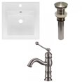 thumbnail image 1 of American Imaginations 16.5-in. W 1 Hole Ceramic Top Set In White Color - Drain Incl. AI-32963, 1 of 9