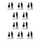 thumbnail image 2 of sweethay Mujeres Hombres pegatinas de pared alta adherencia dormitorio puerta de vidrio silueta calcomanías hogar Hotel adhesivo decoración Negro 20x25cm 10piezas sweethay CBP584818, 2 of 4