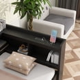 thumbnail image 2 of Wood Daybed Sofa Bed with Bookcase Storage and Two Drawers,USB Charging Ports Daybed for Living Room, Bedroom & Guest Room (Espresso), 2 of 8
