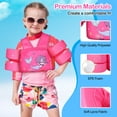 thumbnail image 4 of MoKo Toddler Swim Vest for 25-60 Lbs Kids with Whistle, Swim Trainer Floats Vests with Double Security Buckle for 3-7 Years Old Children, Magenta Mermaid, 4 of 8