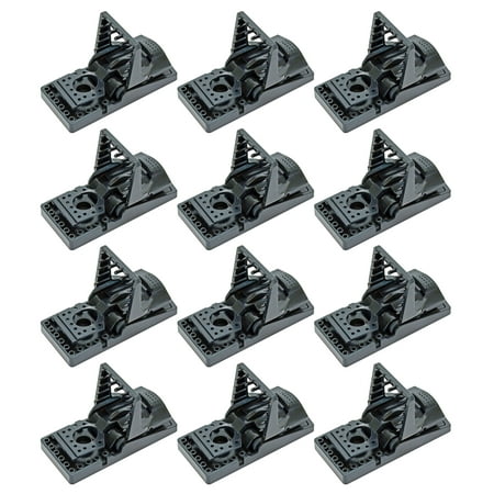 Southern Homewares Easy Set Rodent Control Mouse Snap Traps, 12 Traps
