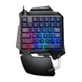 thumbnail image 1 of Teclado para juegos G92 Retroiluminación LED 35 teclas Teclado de membrana con una mano Teclado con cable Kearding EL008721-00, 1 of 4