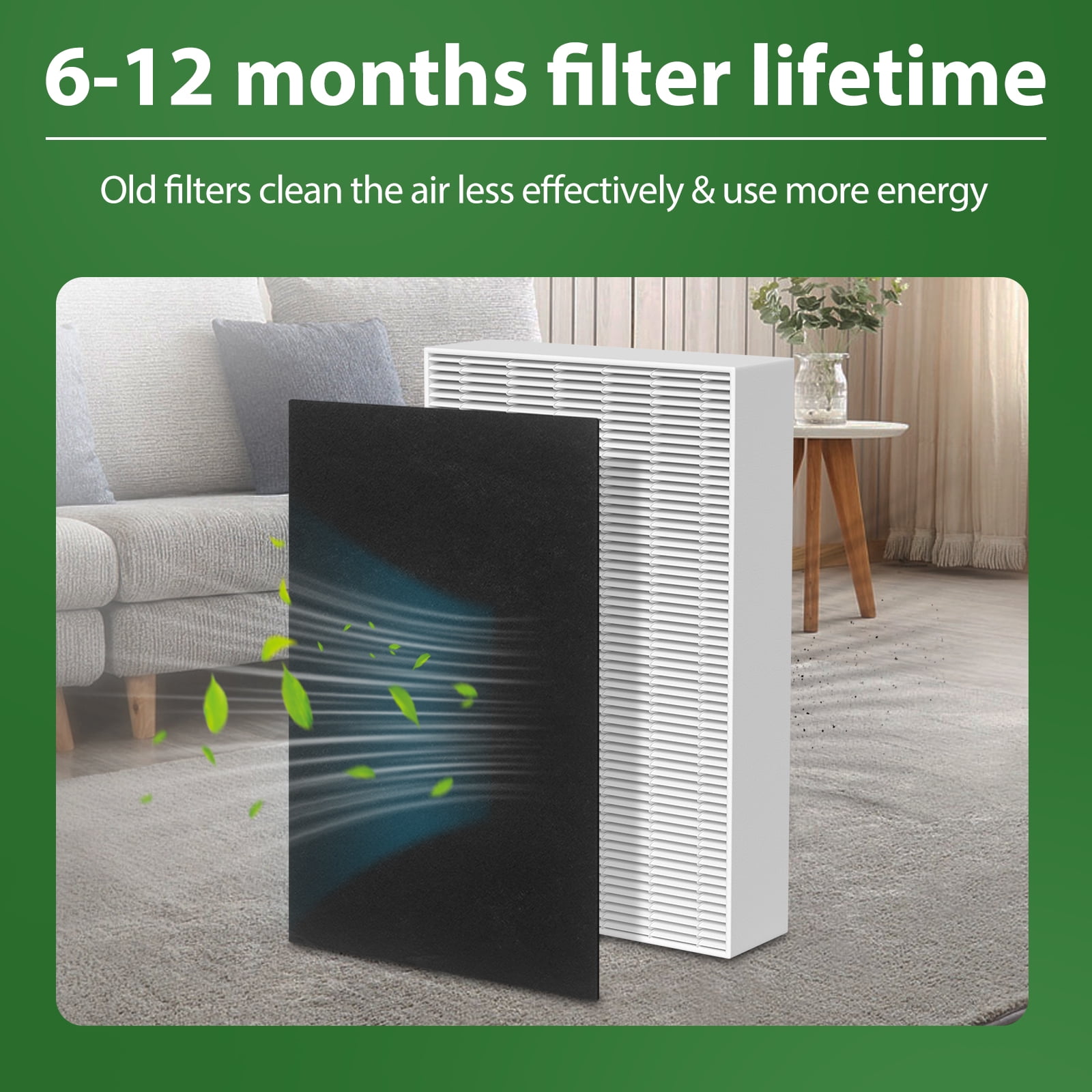 FFAC HPA300 Air Purifier Replacement Filters 3 HEPA R + 4 Carbon A for Honeywell HPA300 Series