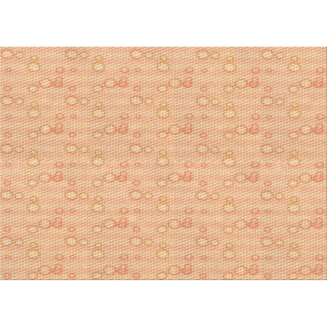 Ahgly Company Tapis d'Intérieur Rectangulaire Transitionnel Pastel Orange Lavable à la Machine, 2 Pieds x 3 Pieds