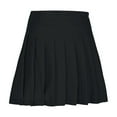 thumbnail image 5 of AINIYS Women's 2 Piece Open Front Cropped Suit Long Sleeve Blazer High Waist Solid Pleated Skirt Suit Sets Black XL, 5 of 7