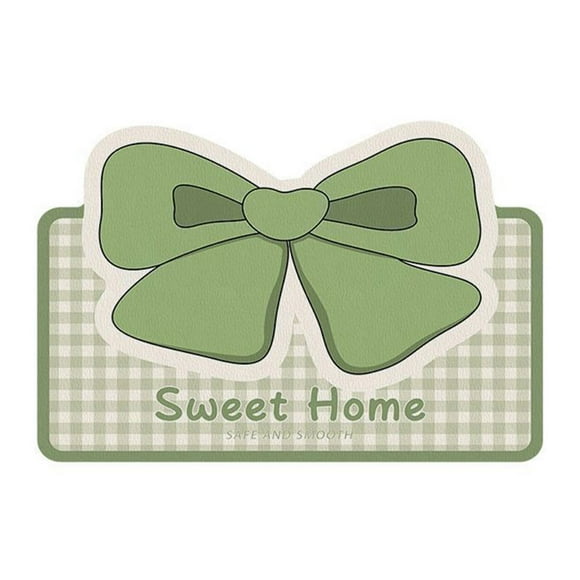 Hearth & Gear Green Grid Bathroom Carpet Arched Floor Mat Highly Absorbent Soft Non Absorbent Quick Drying Bath Mat Carpet Rubber Diatomaceous Earth Shower Carpet Carpets for Bedrooms 8x10 Flannel