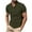 Army Green, variant on Men's Muscle T-Shirt Stretch Short Sleeve Fitness T-Shirt Casual Slim Fit Henley