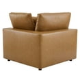 thumbnail image 4 of Modway Commix Down Filled Overstuffed Vegan Leather Corner Chair, Tan, 4 of 7