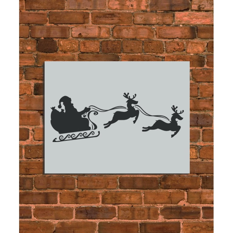 Santa Sleigh Stencil