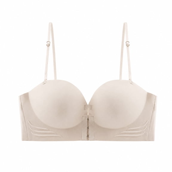 Wireless and Seamless Bra for Women JIANLAI Front Closure Underwire Support Bra, Removable Adjustable Thin Strap Seamless Bra, Multiway Daily Evening Outfit Support Bra