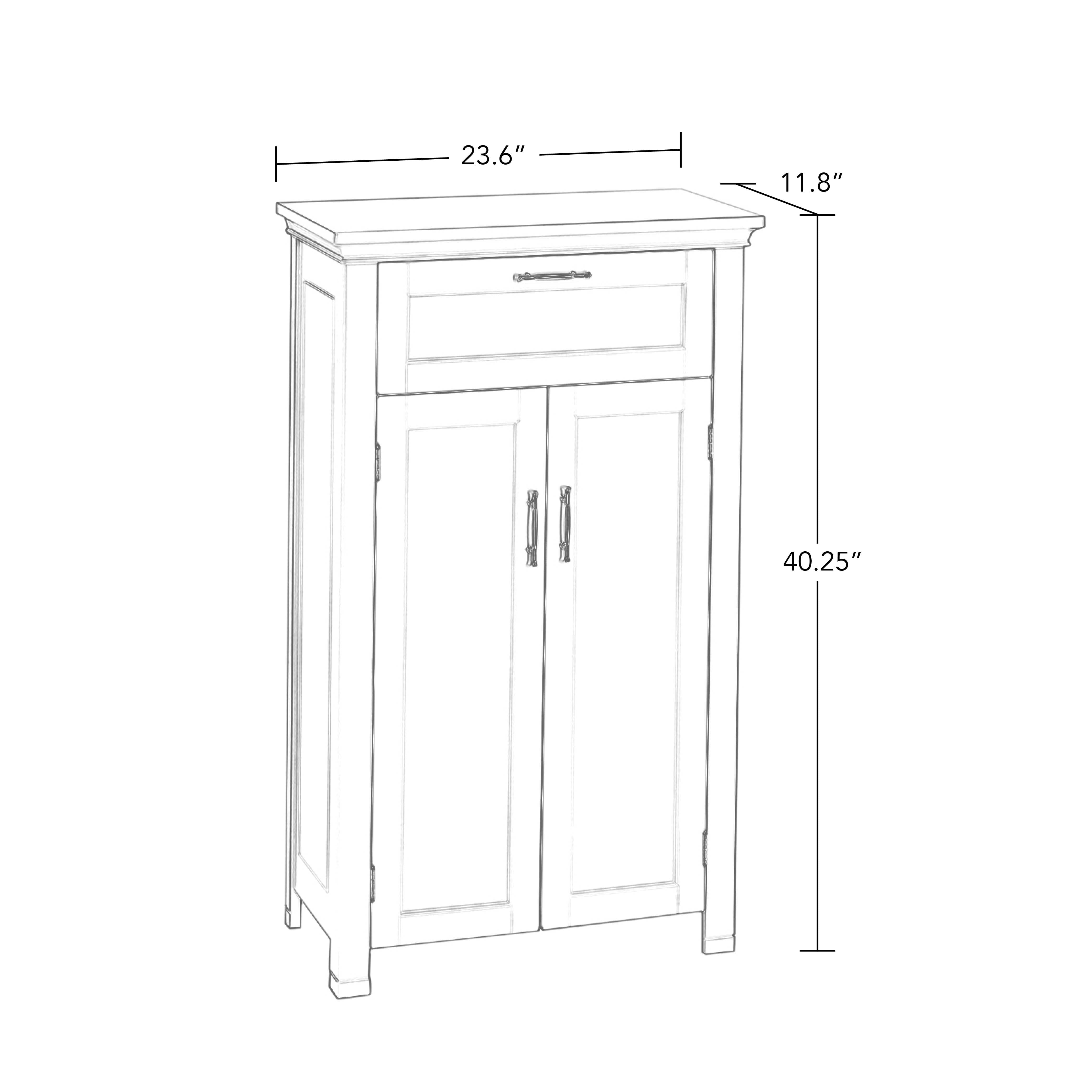 RiverRidge Somerset 2-Door Bathroom Laundry Storage Cabinet with Adjustable Shelf - White