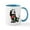 White/Blue Inside, variant on CafePress - Basset Hound Sugar Skull Mugs - 11 oz Ceramic Mug - Novelty Coffee Tea Cup