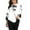 White, variant on kayannuo Fall Clothes For Women Ladies New Printed Casual Top Loose Mid-length Long Sleeve T-shirt Black