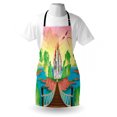 thumbnail image 3 of Children Apron Princess Castle above Wooden Bridge and Phoenix Bird Fairy Dream World Girls Image, Unisex Kitchen Bib Apron with Adjustable Neck for Cooking Baking Gardening, Multicolor, by Ambesonne, 3 of 3
