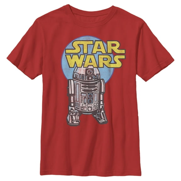 Boy's Star Wars: A New Hope Retro R2-D2  Graphic Tee Red Large