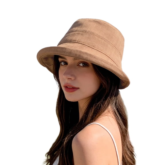 Bibifish Womens Bucket Hat Sun UPF 50 Foldable Lightweight Short Brim Outdoor Travel Cap For Summer Sun Protection