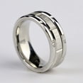 thumbnail image 2 of Matte 8mm Titanium Steel Mens Ring Men Wedding Band Man Ring, 2 of 6
