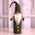 thumbnail image 3 of Inteprter Funda para botella de vino de Navidad, felpa larga, Rudolf, manga a prueba de polvo, telas no tejidas, sombrero de piezas, fundas para Kits de decoración para fiestas Verde Inteprter HA070265-03, 3 of 6