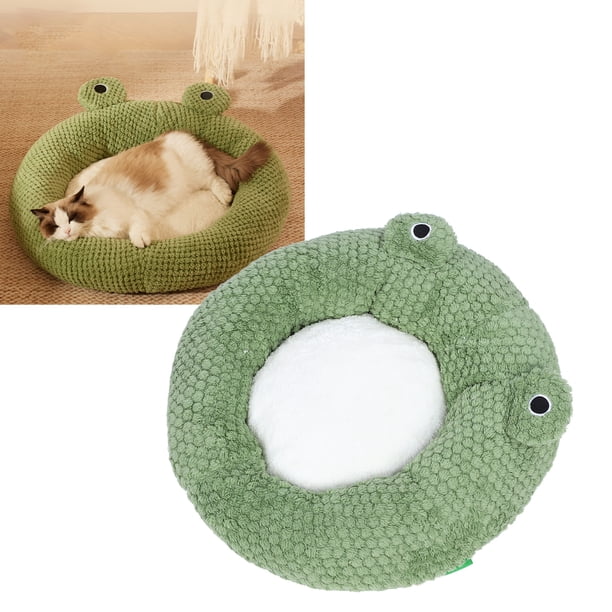 Linda Cama Para Mascotas, Cama Para Perros Con Animales Cálidos En Invierno, Cama Para Mascotas Con Rana, Cama Con Cojín Para Gatos De Felpa Lavable Con Terciopelo