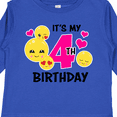 thumbnail image 4 of Inktastic Its My 4th Birthday with Smiling Emoticons Girls Long Sleeve Toddler T-Shirt, 4 of 5