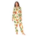 thumbnail image 2 of FORMRS Onesies Pajama for Adults Unisex Hoodie Winter Jumpsuit One Piece Sleepwear, Sizes S-2XL, Beige Leaves, 2 of 7
