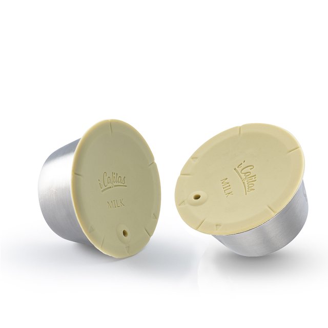ICafilas versión mejorada cinco pétalos cápsula de leche reutilizable para filtro Dolce Gusto más crema café cápsulas recargables