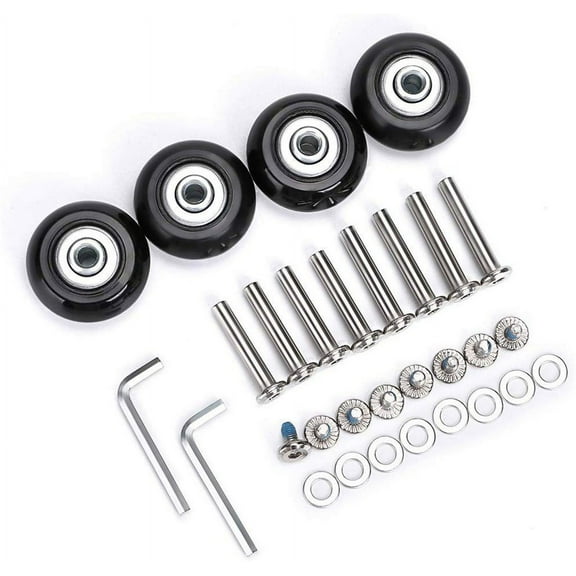 Lunanne Replacement Wheels Rubber Suitcase Luggage Bearings Swivel Caster Wheels Tools & Home Improvement