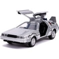thumbnail image 2 of DeLorean DMC (Time Machine) Silver "Back to the Future Part II" (1989) Movie "Hollywood Rides" Series 1/32 Diecast Model Car by Jada, 2 of 10