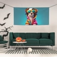 thumbnail image 2 of Lsque Colorful Sunglasses Dog Pattern Party Banner, Festive Banner , Holiday Celebrations and Events for Carnival Birthday Party Festival Decorations-Medium, 2 of 8
