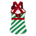 thumbnail image 5 of Alvivi Kids Girls Christmas Costume Sleeveless Stripes Print Short Jumpsuit Bodysuit 4-14, 5 of 5