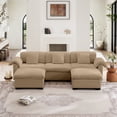 thumbnail image 2 of Gewnee 119"Sectional Sofa, L Shaped Couch with 2 Storage Footstool and 3 Pillow for Living Room Apartment,, 2 of 18