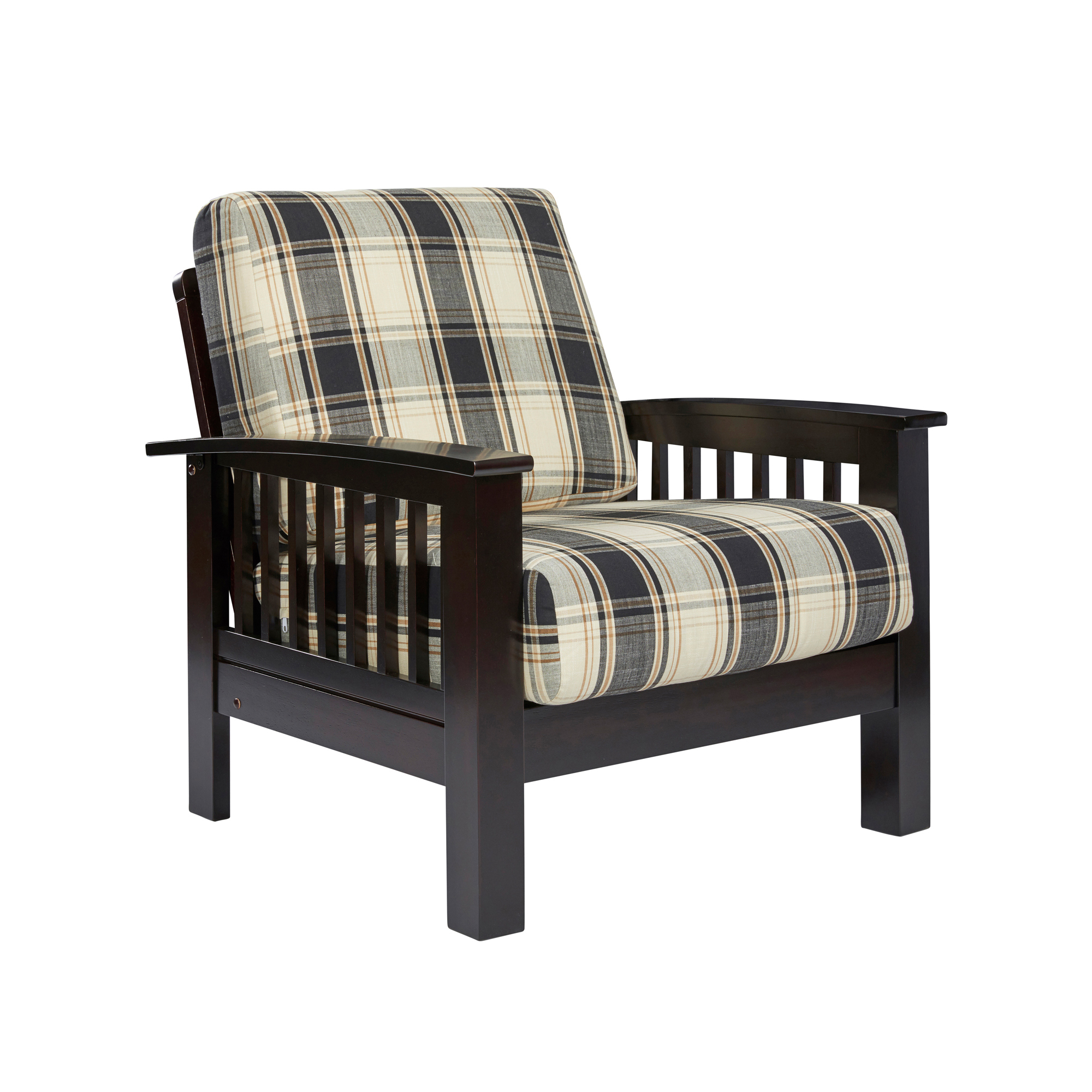 Homesvale Maisie Mission Style Arm Chair with Exposed Wood Frame in