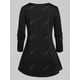 thumbnail image 3 of Camiseta floral del color de Ombre Rosegal  Mangas largas de talla grande, 3 of 5