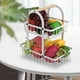 thumbnail image 1 of Cestas de pan de frutero BLESIY de Metal 2 niveles desmontables blanco, 1 of 8